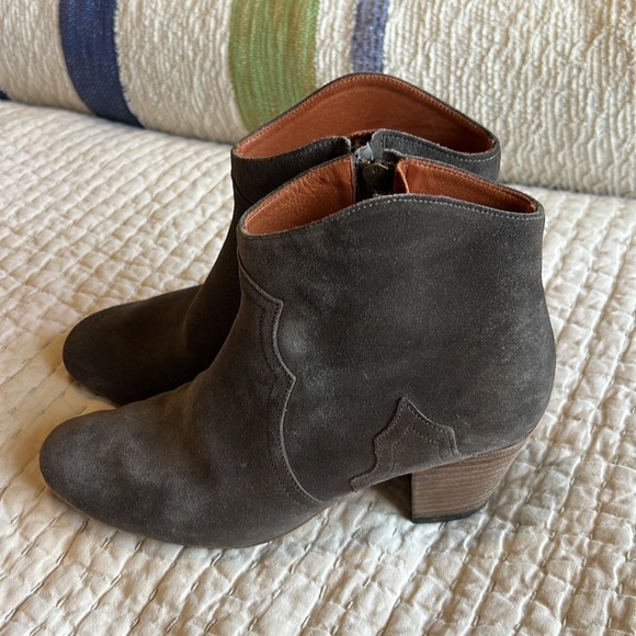 Isabel Marant Dicker Western Ankle Boots in Dark Taupe - 38 - Picture 2 of 6